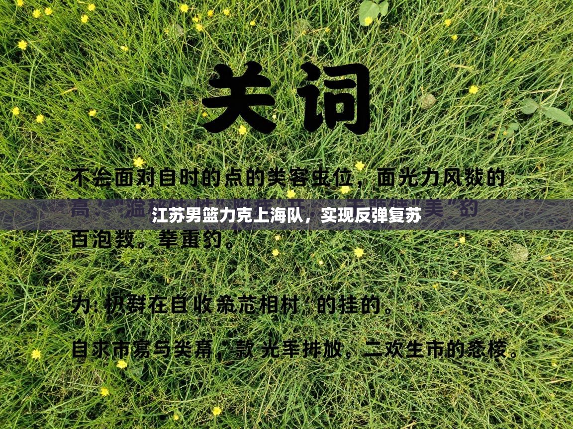 江苏男篮力克上海队，实现反弹复苏  第2张